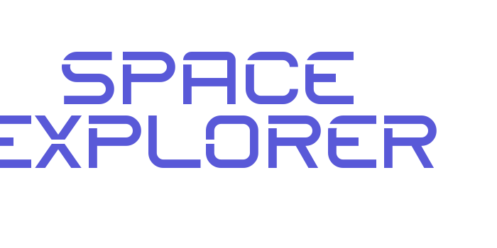 SPACE EXPLORER Font