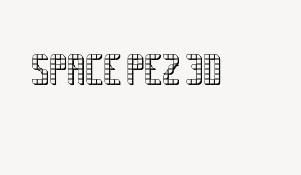 SPACE PEZ 3D Font