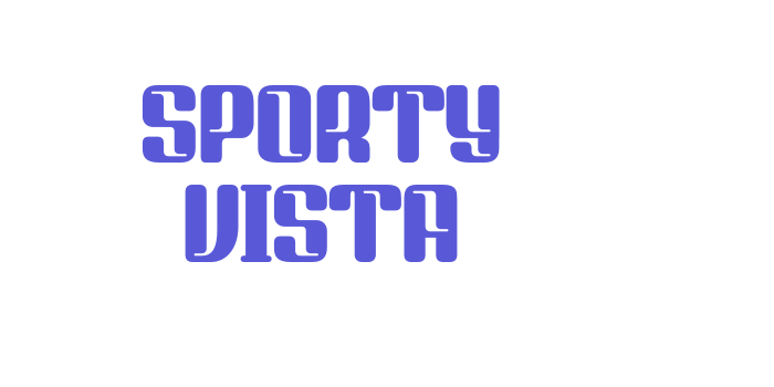 SPORTY VISTA Font