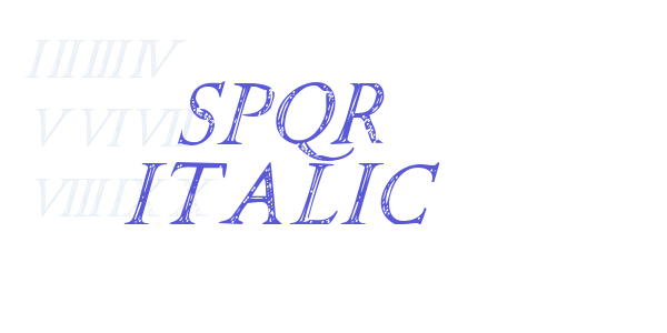 SPQR Italic font free