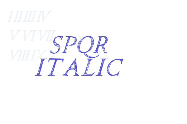 SPQR Italic Font Download