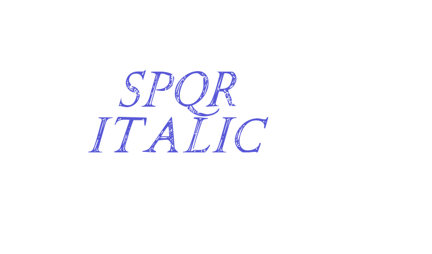 SPQR Italic Font