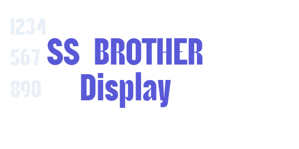 SS BROTHER Display font free