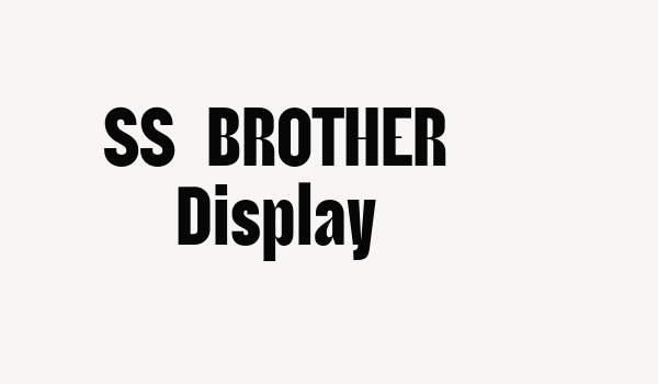 SS BROTHER Display Font