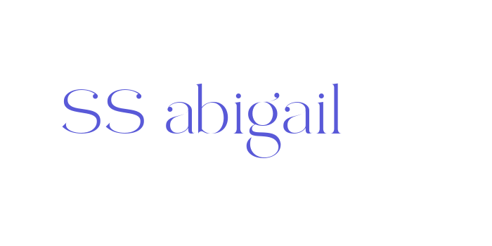 SS abigail Font Download