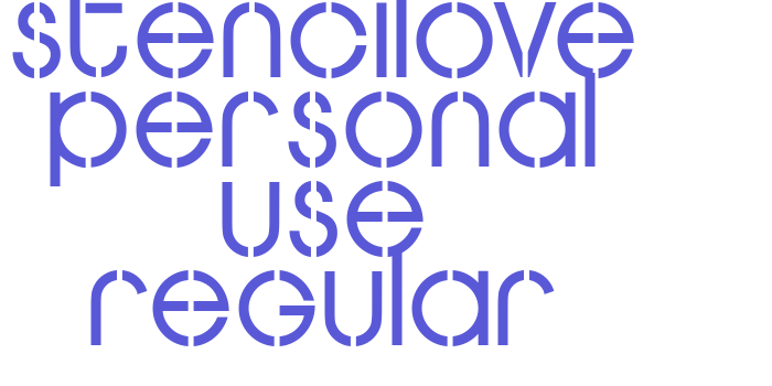 STENCILOVE PERSONAL USE Regular Font Download