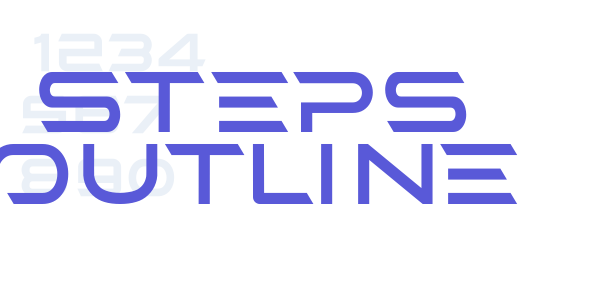 STEPS Outline font free