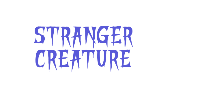 STRANGER CREATURE Font Download