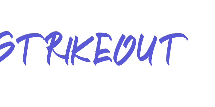 STRIKEOUT Font