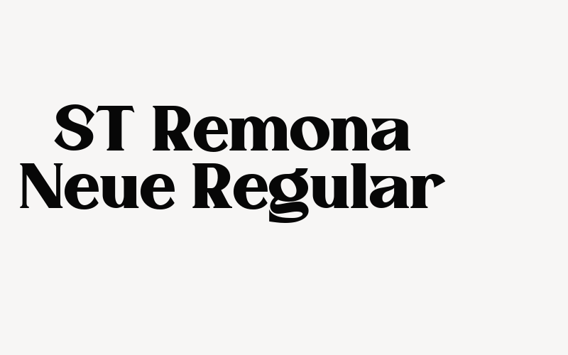 ST Remona Neue Regular Font