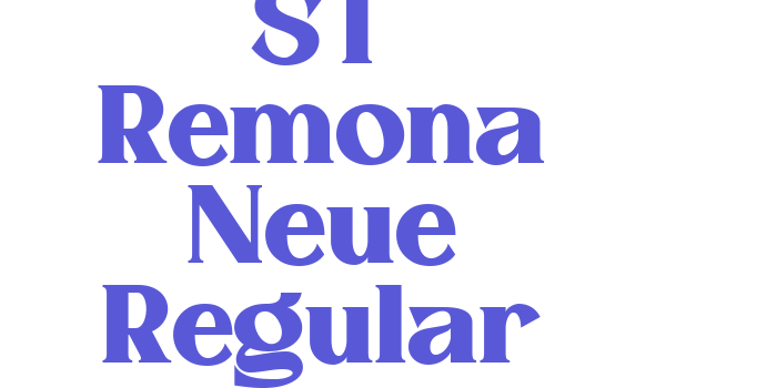 ST Remona Neue Regular Font