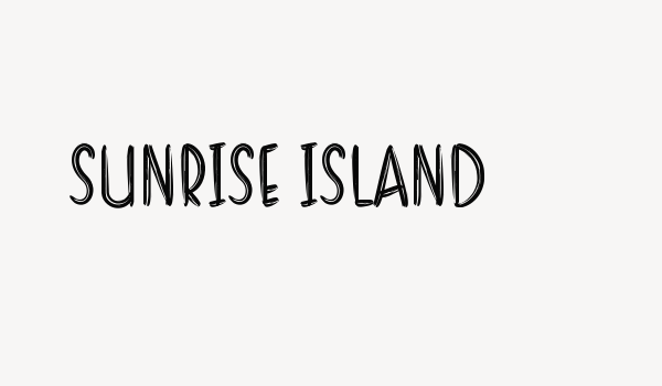 SUNRISE ISLAND Font