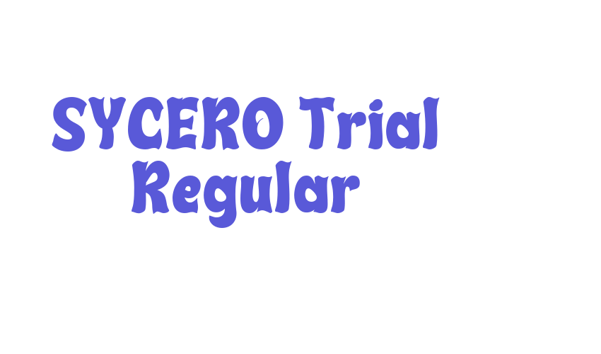 SYCERO Trial Regular Font