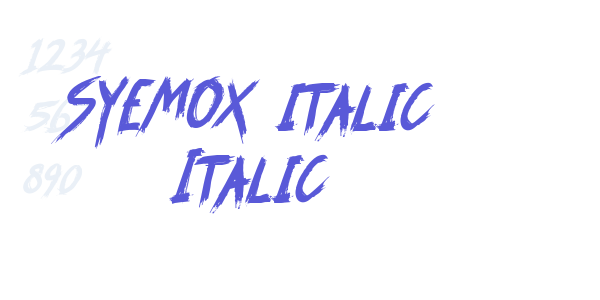 SYEMOX italic Italic font free