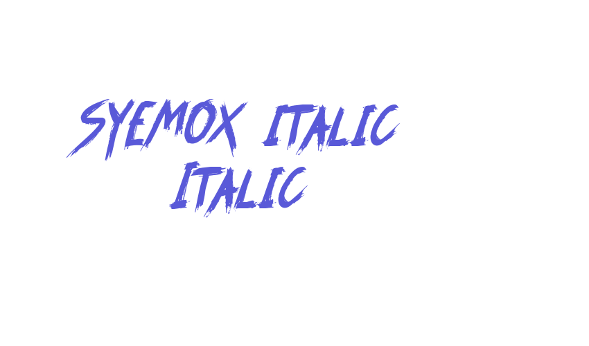 SYEMOX italic Italic Font