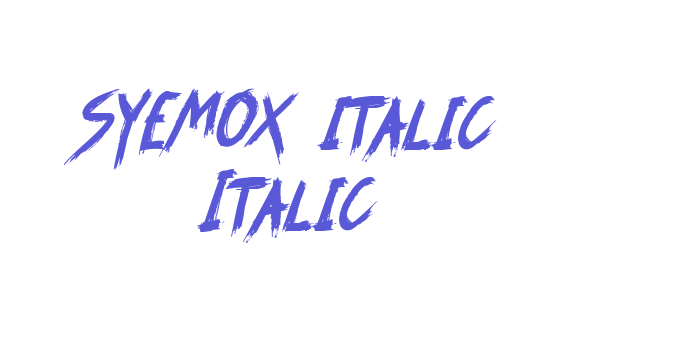 SYEMOX italic Italic Font Download