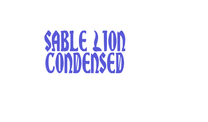 Sable Lion Condensed Font Download