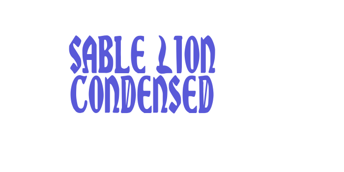 Sable Lion Condensed Font Download