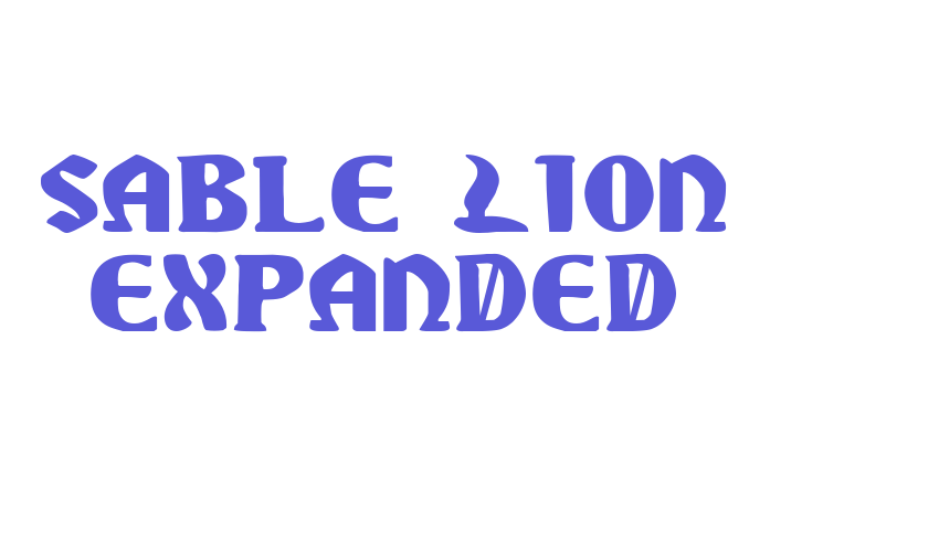 Sable Lion Expanded Font Download