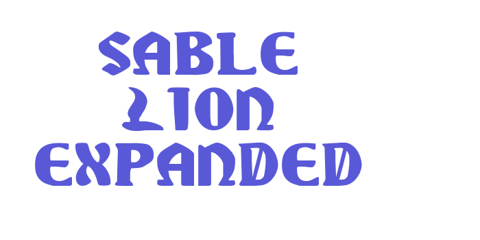 Sable Lion Expanded Font Download