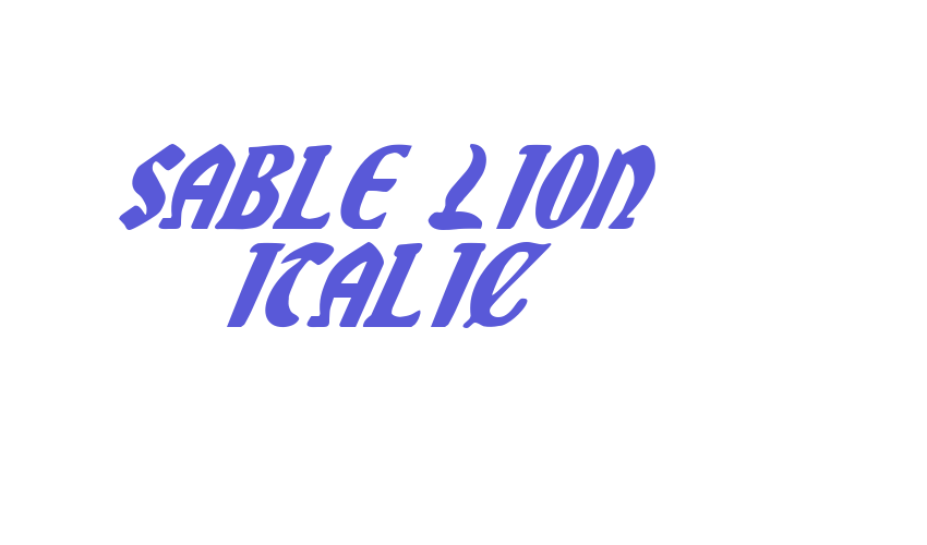 Sable Lion Italic Font Download