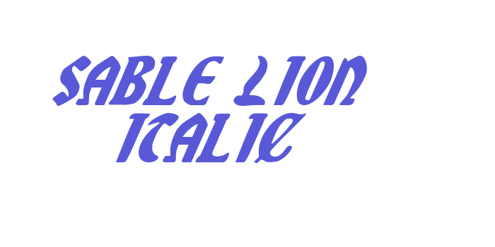 Sable Lion Italic Font Download