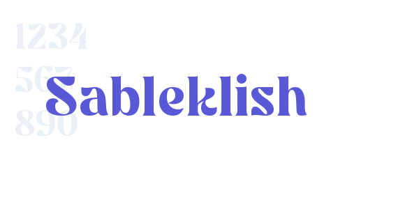 Sableklish font free