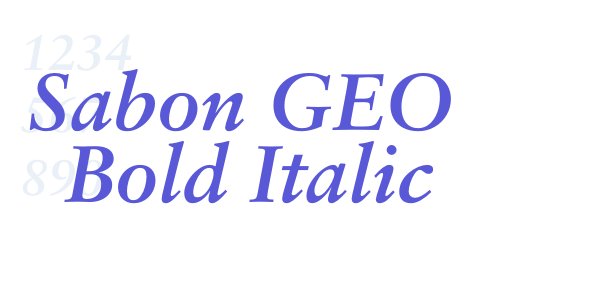 Sabon GEO  Bold Italic font free