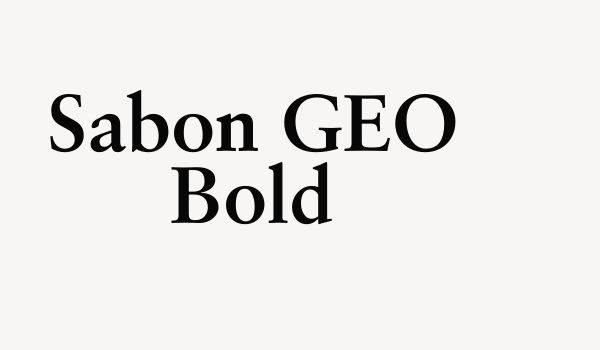 Sabon GEO Bold Font