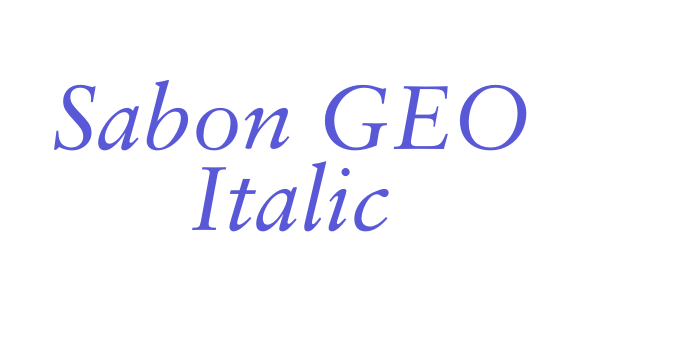 Sabon GEO Italic Font Download