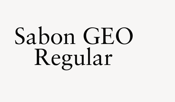 Sabon GEO Regular Font