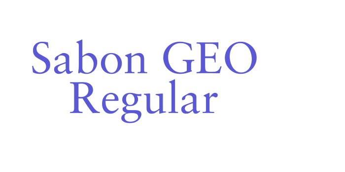 Sabon GEO Regular Font Download