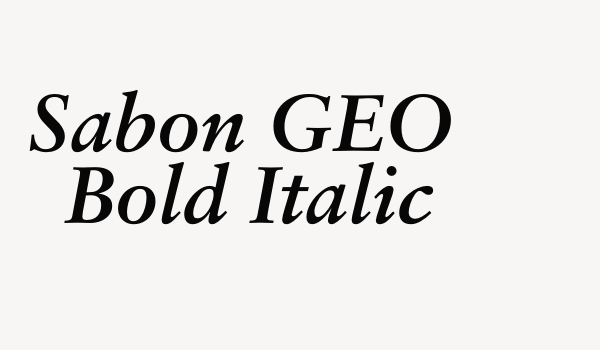 Sabon GEO  Bold Italic Font