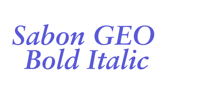 Sabon GEO  Bold Italic Font Download