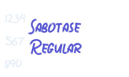 Sabotase Regular Font Download