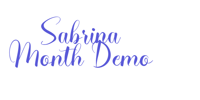 Sabrina Month Demo Font Download