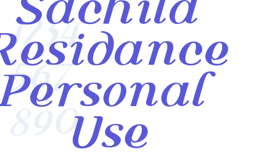 Sachila Residance Personal Use Font Download