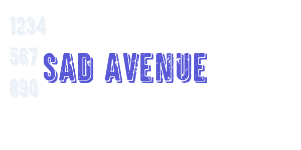 Sad Avenue font free