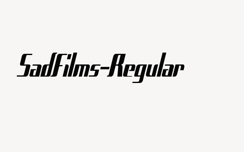 SadFilms-Regular Font