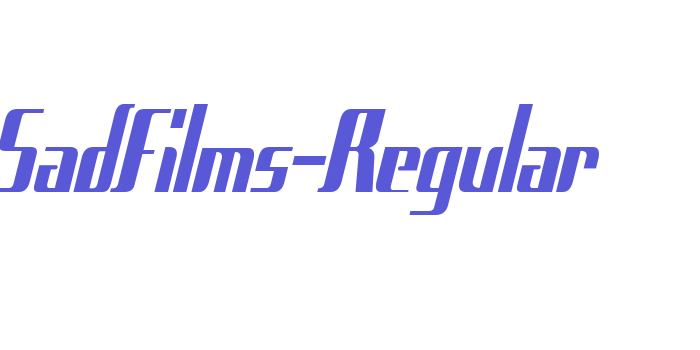 SadFilms-Regular Font