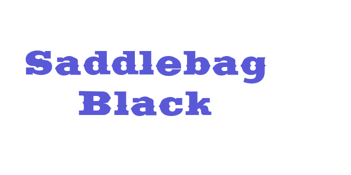 Saddlebag Black Font Download