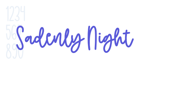 Sadenly Night font free