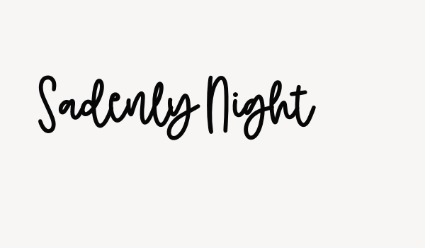 Sadenly Night Font