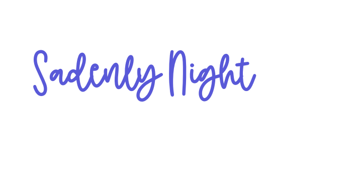 Sadenly Night Font Download