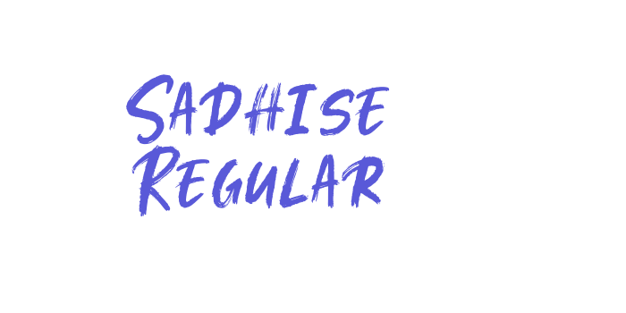 Sadhise Regular Font Download