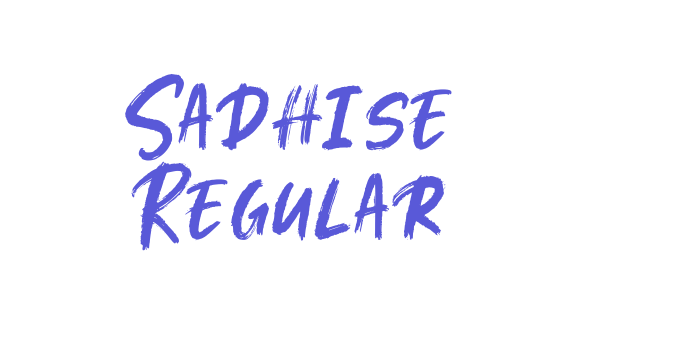 Sadhise Regular Font