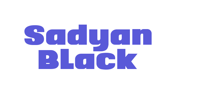 Sadyan Black Font Download