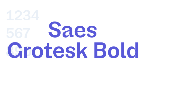 Saes Grotesk Bold font free