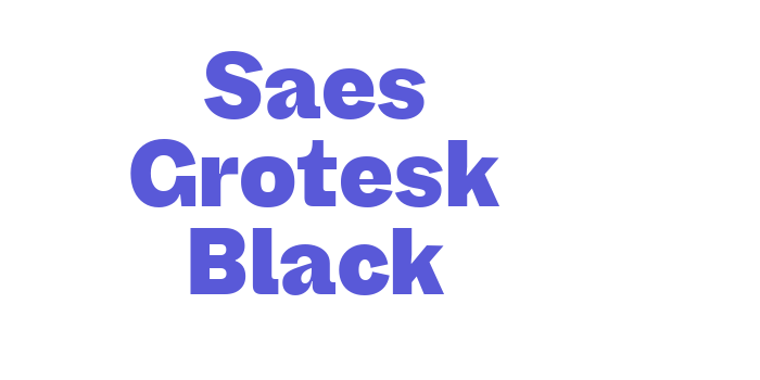 Saes Grotesk Black Font Download