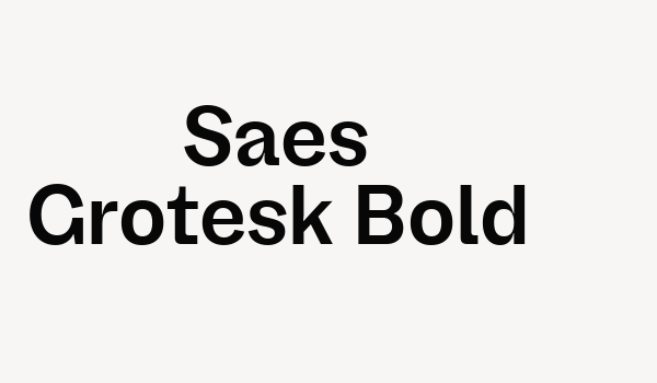 Saes Grotesk Bold Font